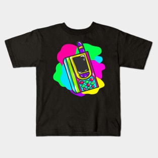 Retro neon early hippy VHS cassettes 80s 90s Kids T-Shirt